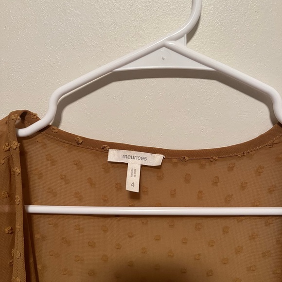 Maurice’s brand mustard yellow Swiss dot kimono - Picture 3 of 4